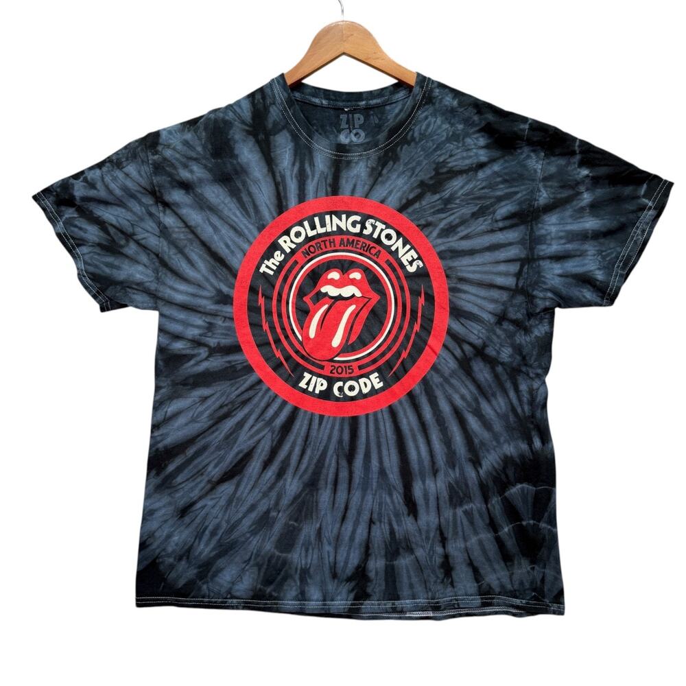 The Rolling Stones Zip Code Tour T-Shirt Double Sided Tie Dye Adult XL